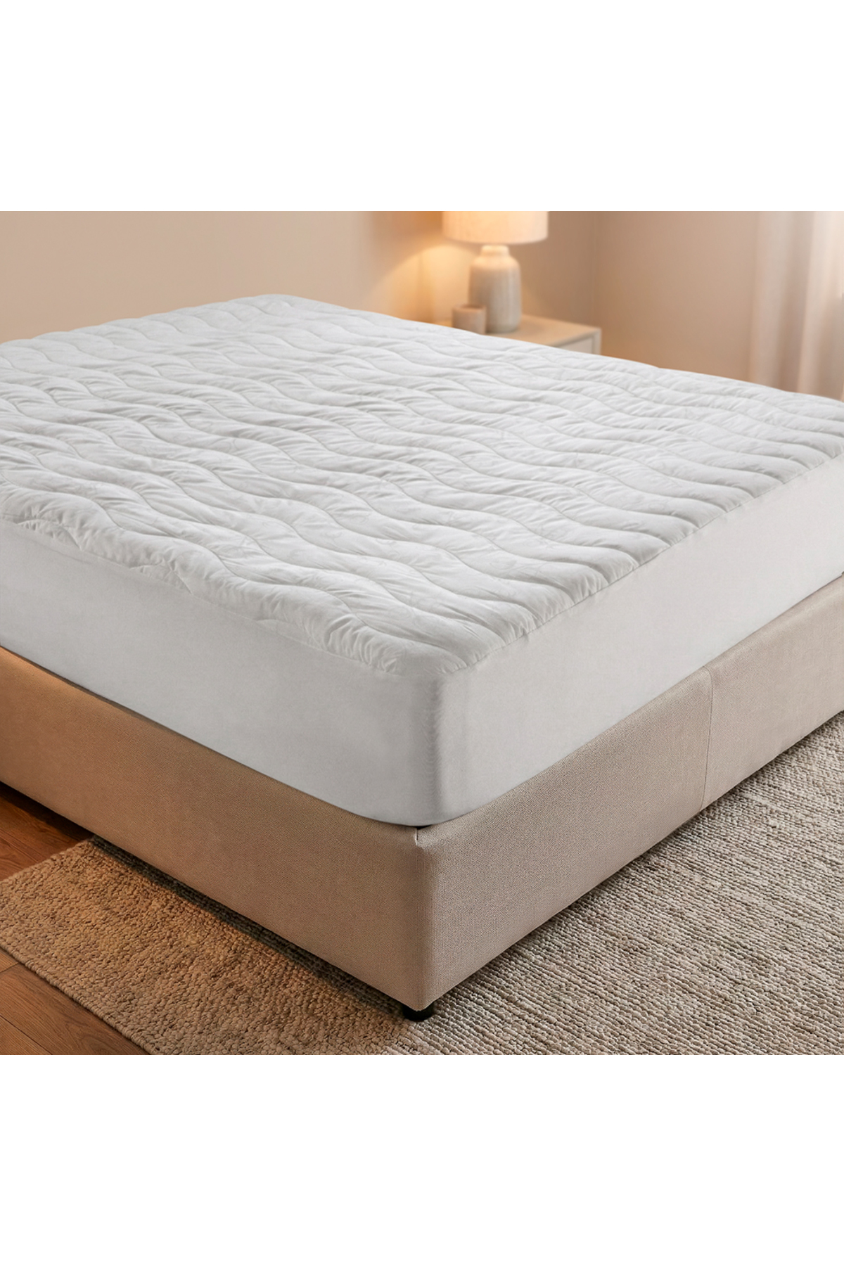 Cottina Cotton Fabric Fitted Skirt Cotton Mattress Pillow 180x200 Cm