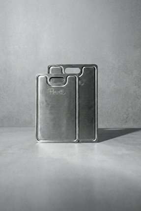 Perotti CutMaster 2’li Paslanmaz Çelik 18/10 Kesme Tahtası Seti 24x34cm-20x30cm