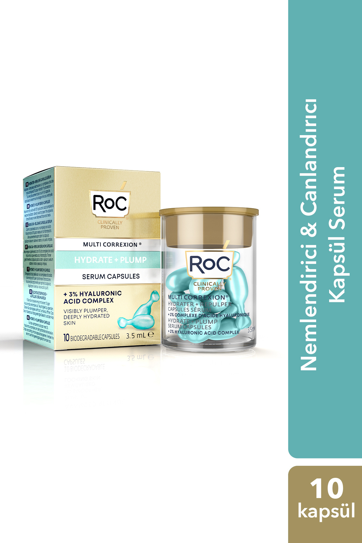 C Vitaminli Cilt Aydınlatıcı Yüz Kremi 50 ml + Yoğun Nemlendirici Kapsül Serum 10 Adet Hediyeli — ROC0025 — تصویر 6 از 8