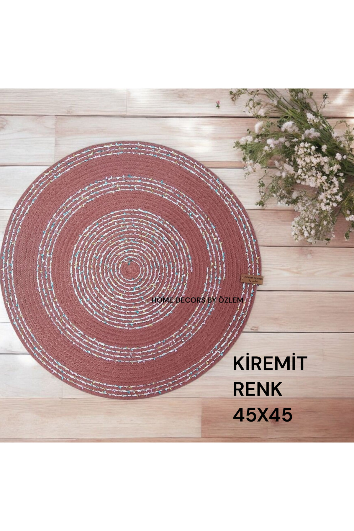 Decorative Cover Straw Cover Runner Tablecloth Kitchen Cover Coffee Table Console Cover Serving organizer (Tile) - 45x45cm