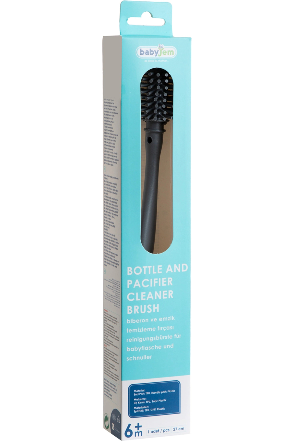 Babyjem Biberon Ve Emzik Temizleme Fırçası - Ekru fotoğrafı 6 (önizleme)