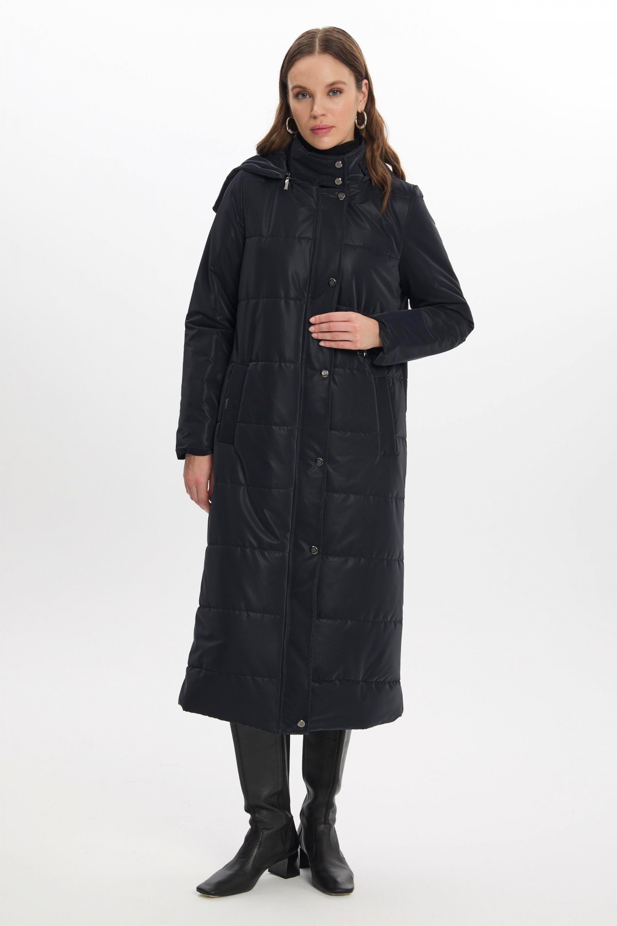 Zühre Kapüşonlu Düğme Detaylı Lacivert Mont 13691 - Fiyatı, Yorumları