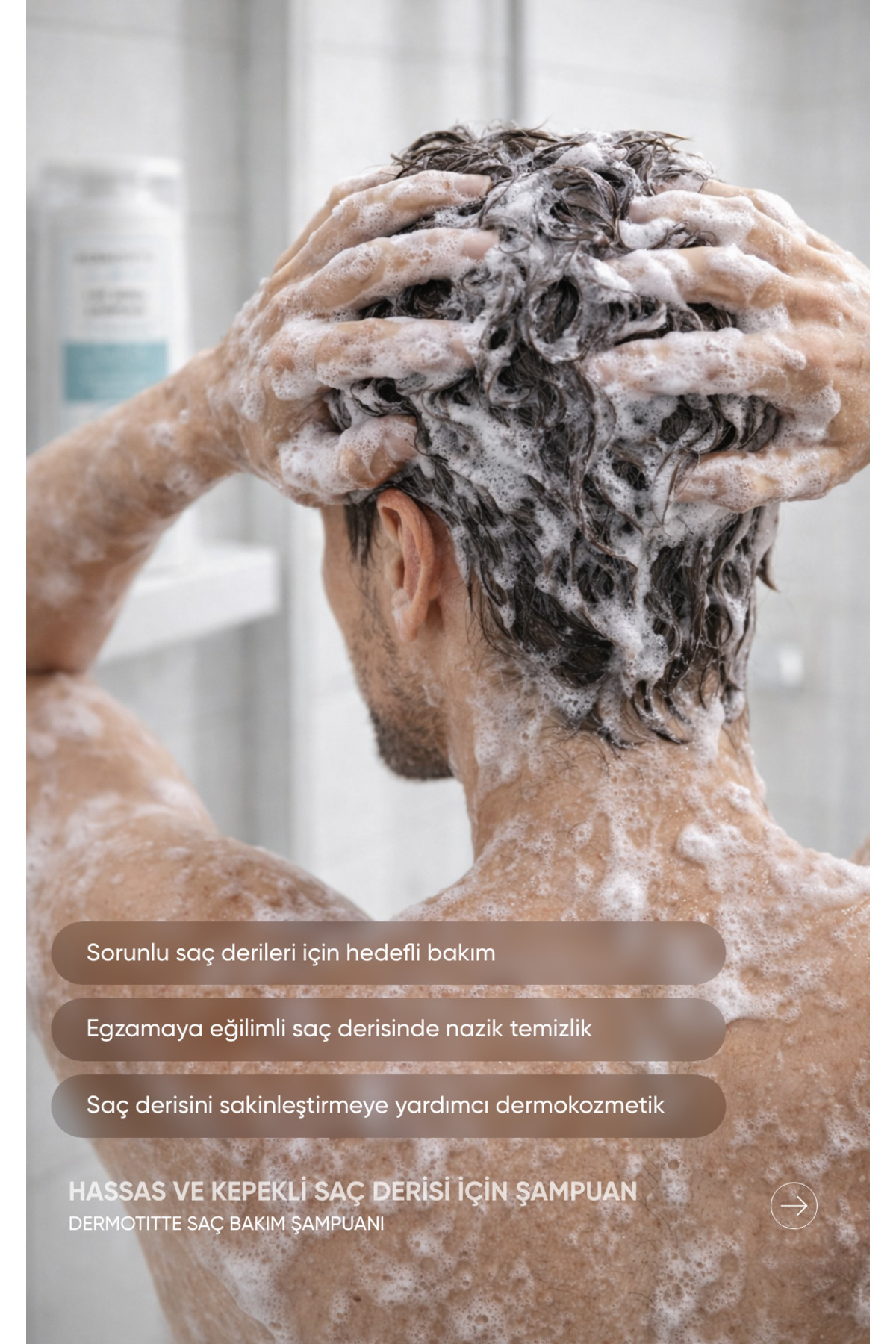 Dermotitte Onarıcı Saç Bakım Şampuanı | Dermatit ve Eğilimli Saç tipleri İçin | 250 ml — dermoşamp — تصویر 6 از 8