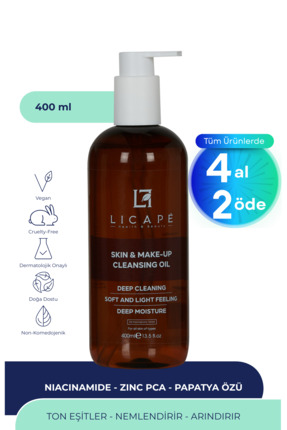 Licape İki Aşamalı Cilt Ve Makyaj Temizleme Yağı 400 ml