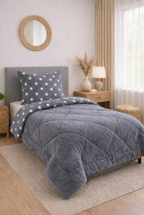 Genel Markalar Veloria Pamuklu Çift Taraflı Desenli Wellsoft Tek kişilik Yorg...