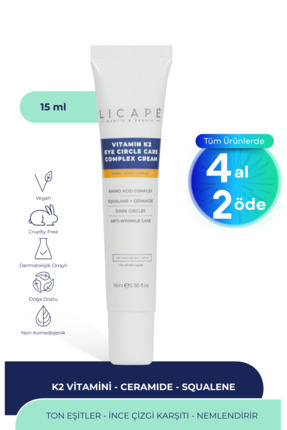 Licape Vitamin K2 Göz Çevresi Bakım Kremi 15ml