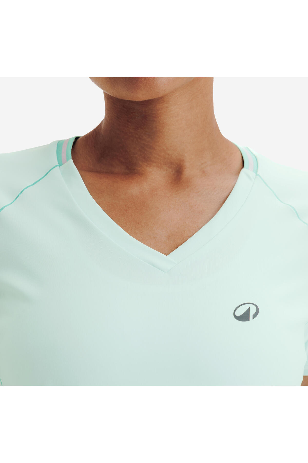 Decathlon Kuikma Kadın V Yaka Tenis Tişörtü - Yeşil - Dry görsel 8