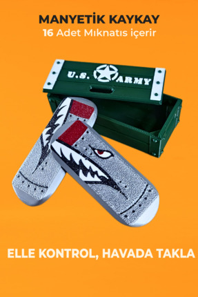 Creva Kickflip Mıknatıslı Kaykay Stres Oyuncağı-KöpekBalığı (KUTULU)