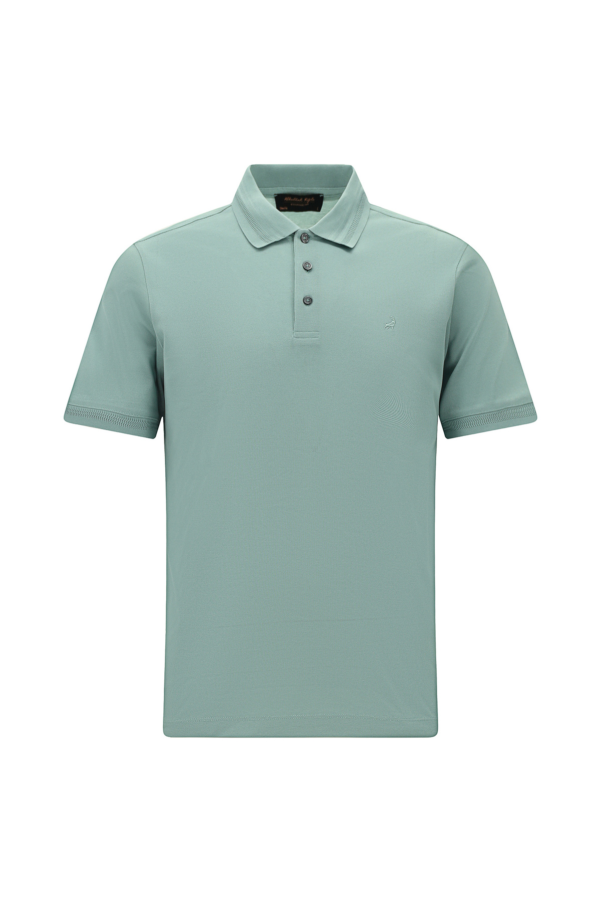 Slim Fit Slim Fit Embroidered Mercerized Cotton Polo Neck T-shirt
