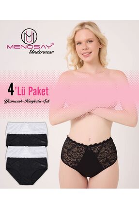 MENOSAY 4'lü paket dantelli bato külot