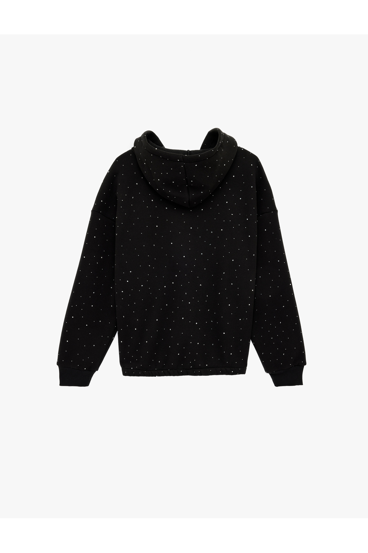 Koton  Taş Detaylı Şardonlu Uzun Kollu Kapüşonlu Fermuarlı Sweatshirt - Görsel 4