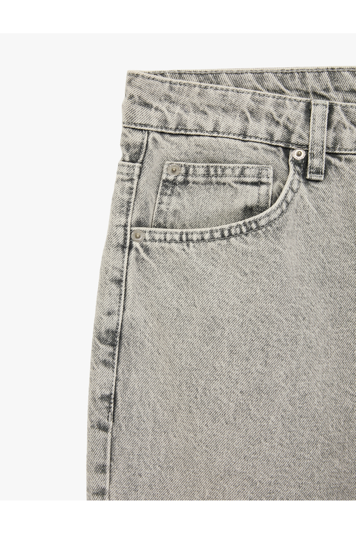Koton Normal Bel Pamuklu Vintage Straight Fit Jean Pantolon görsel 7