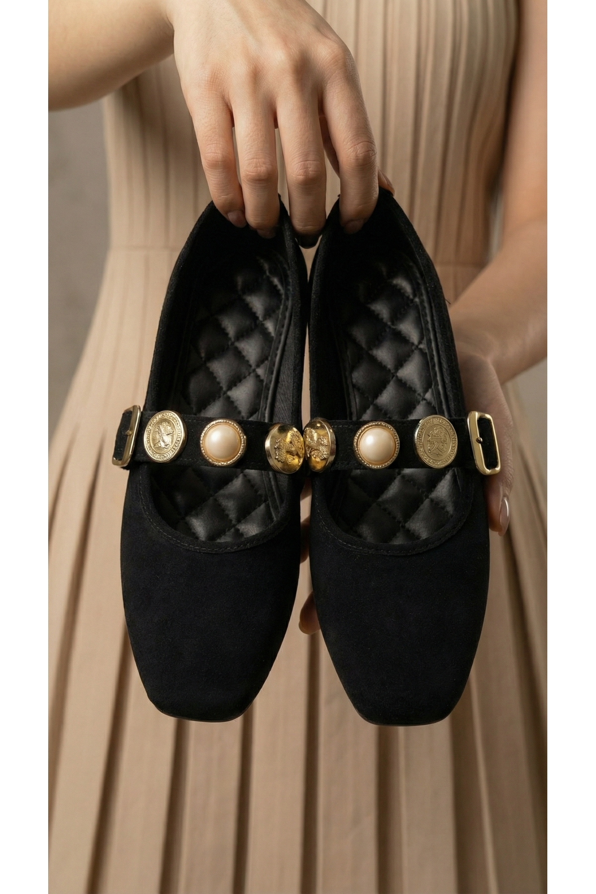 Beyond Ženska crna novčanica Sa kopčom Antilop Baletanke 1cm BYNDPT03