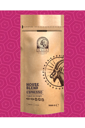 WALIA COFFEE ETHIOPIA ESPRESSO ÇEKİRDEK HOUSE BLEND 1KG ORTA KAVRUM