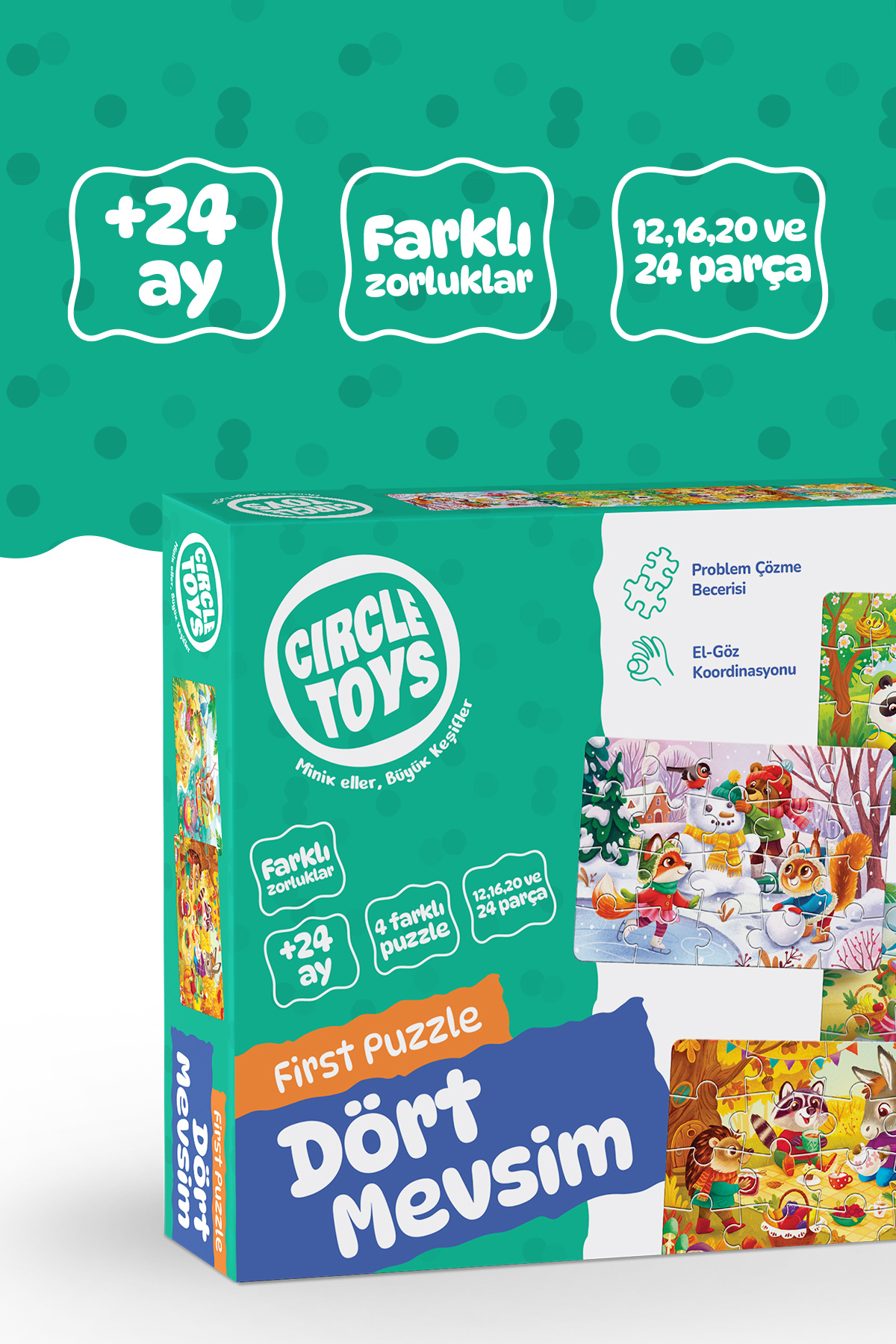 Circle Toys Dört Mevsim Puzzle +24ay , 4 farklı puzzle fotoğrafı 2 (önizleme)