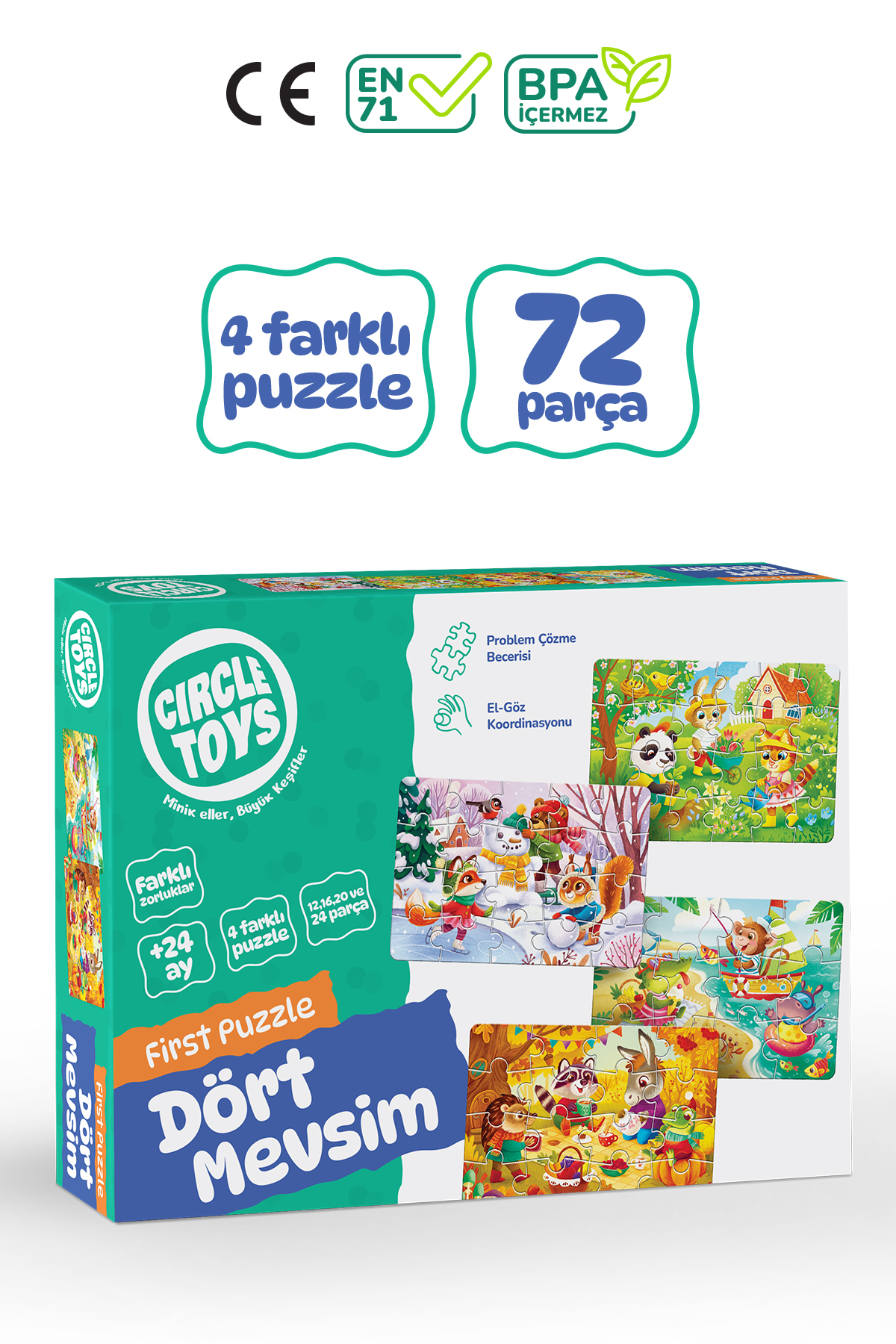 Circle Toys Dört Mevsim Puzzle +24ay , 4 farklı puzzle fotoğrafı 5 (önizleme)