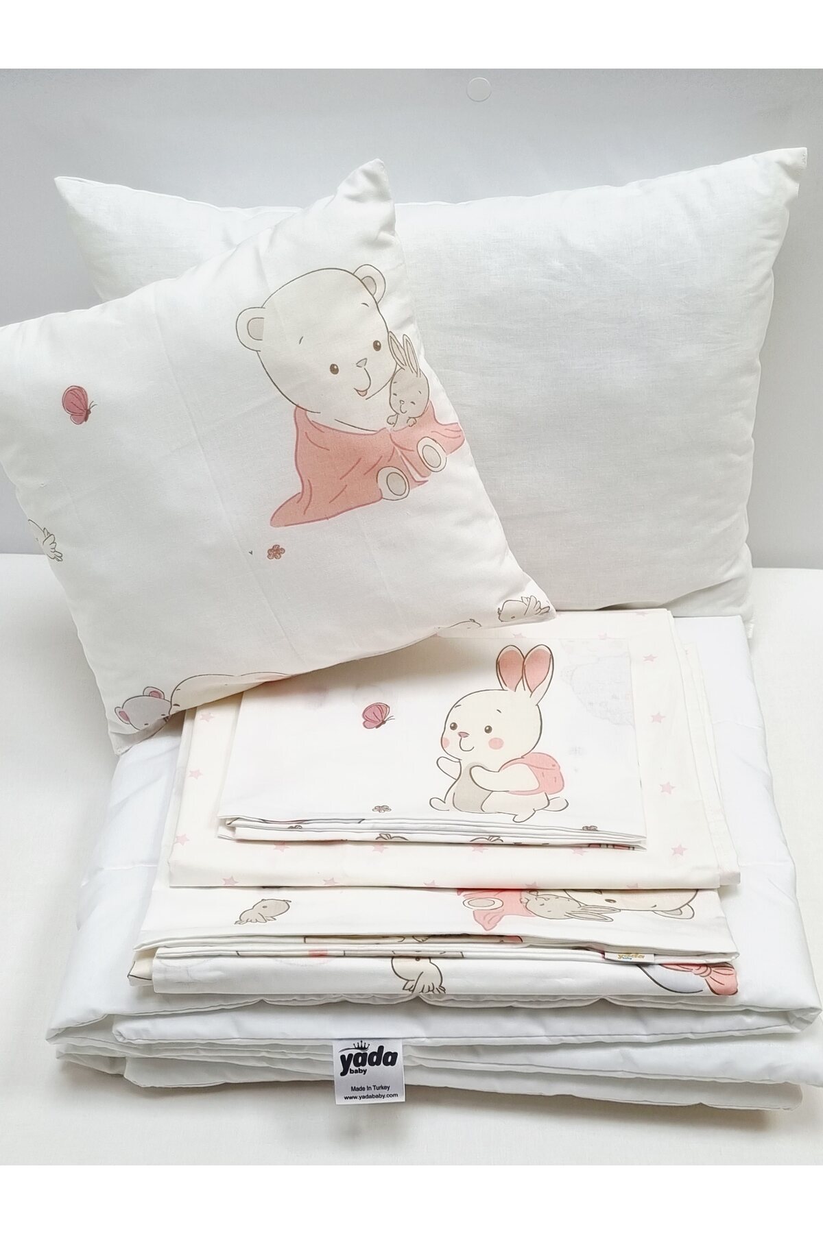 Yada Baby %100 Pamuklu Kumaştan Bebek 6 Parça Yorgan Ve Nevresim Takımı & Uyku Seti (70 X 120 CM) fotoğrafı 6 (önizleme)