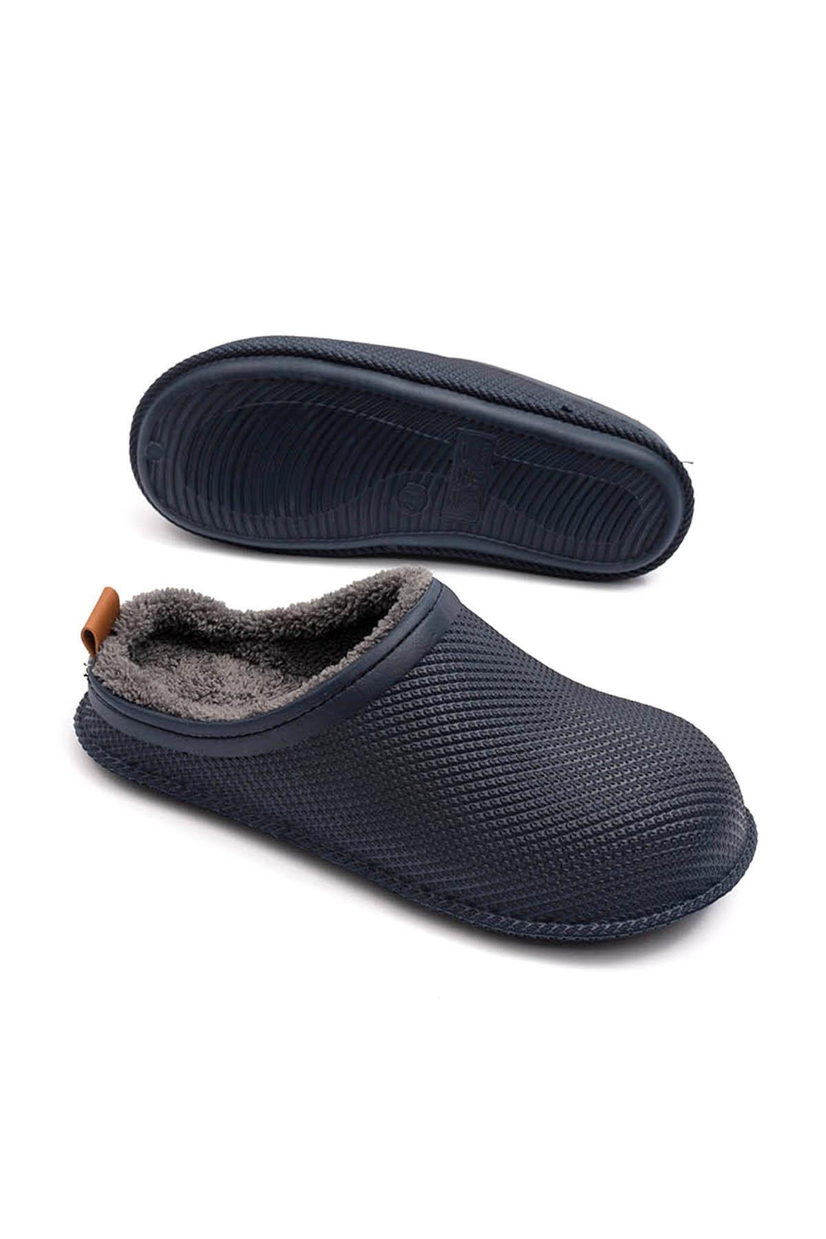 GEZER Marka Erkek Içi Peluş Comfort Taban Eva Ev Terliği görsel 4