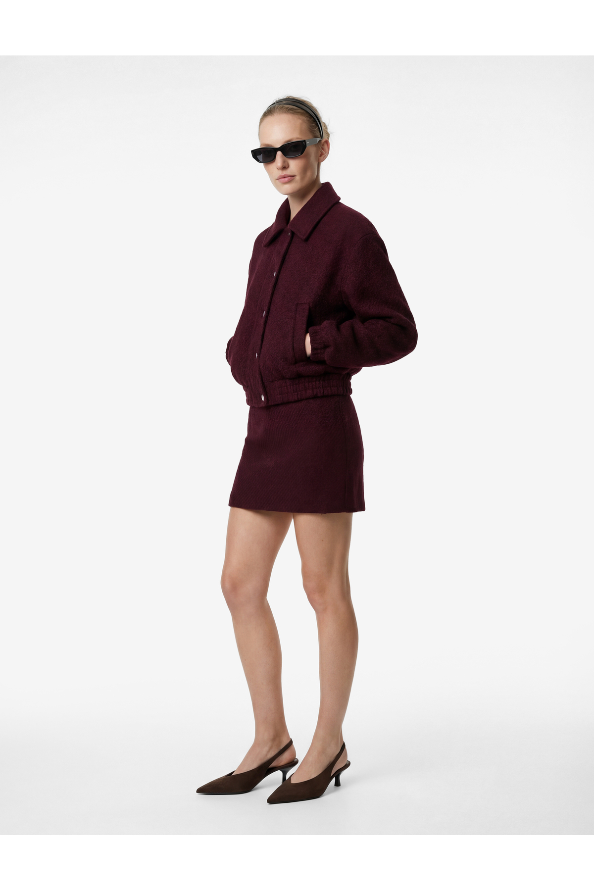 Koton Slim Fit A Kesim Mini Tüvit Etek