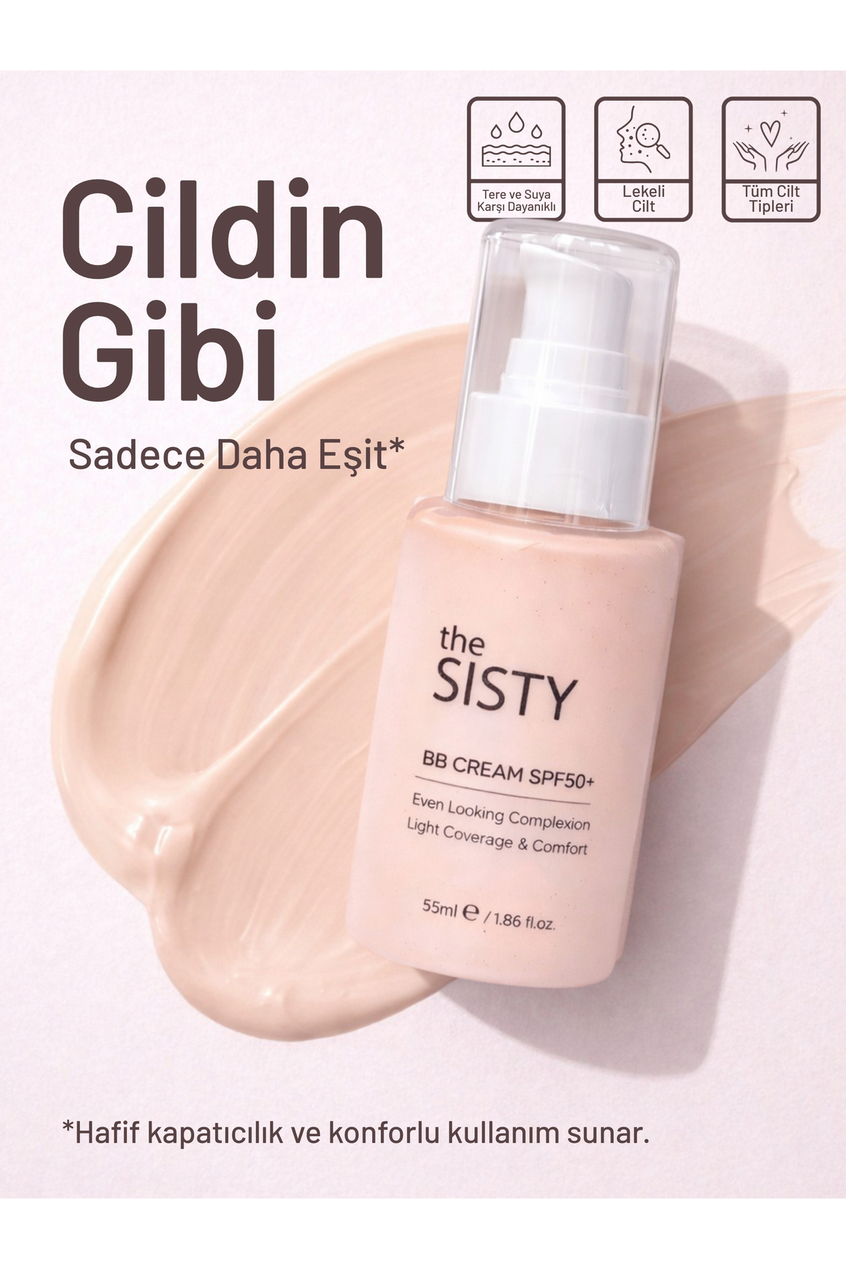 کرم BB روشن کننده با اثر فیلتری SPF50+، 55 میلی لیتر — بژ SST-BB-01 — تصویر 3 از 6