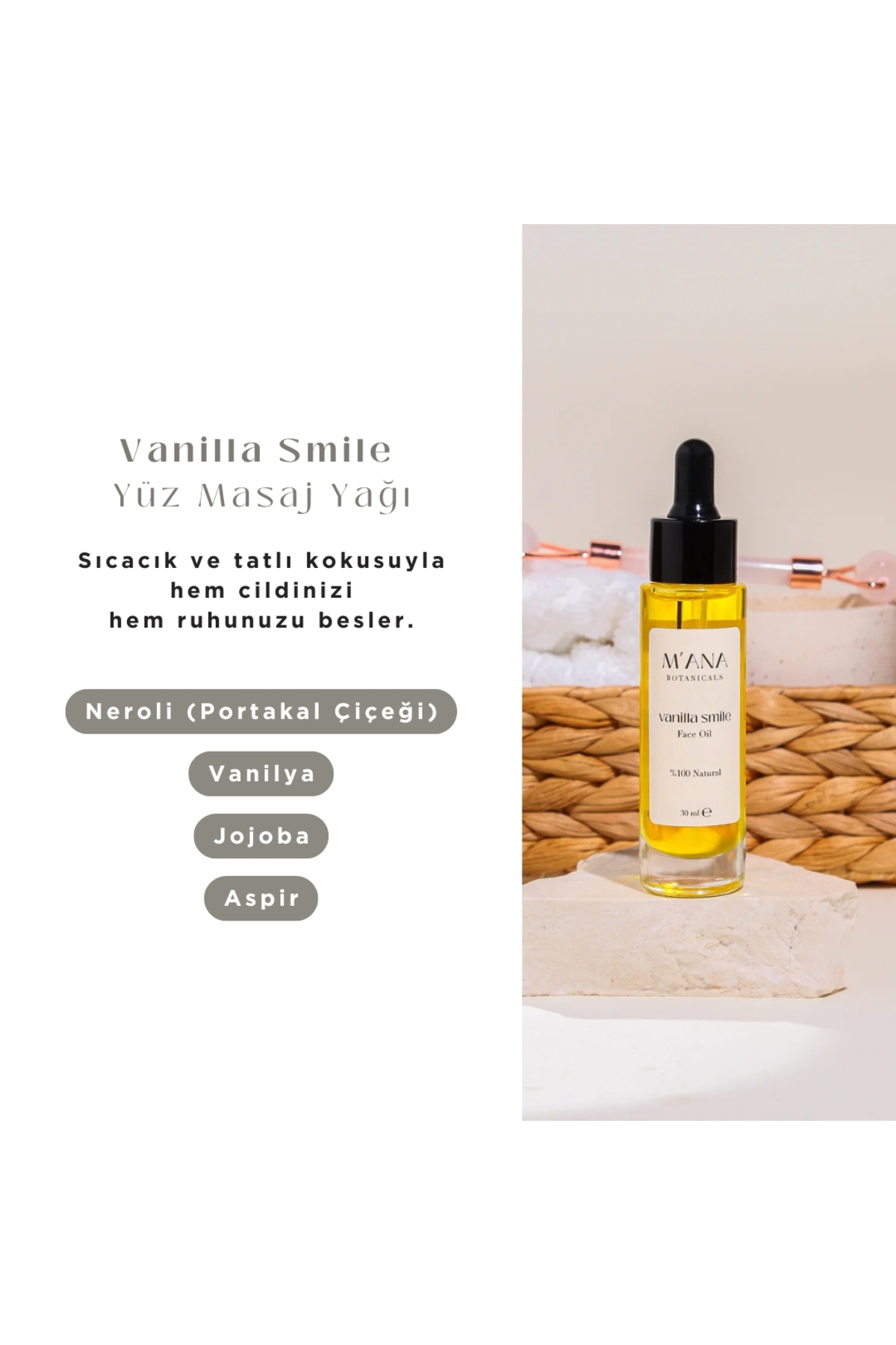 Vanilla Smile Yüz Masaj Yağı 30 ml (Face Oil) — Vanilla-smile-yuz-masaj-yagi-30ml — تصویر 2 از 6