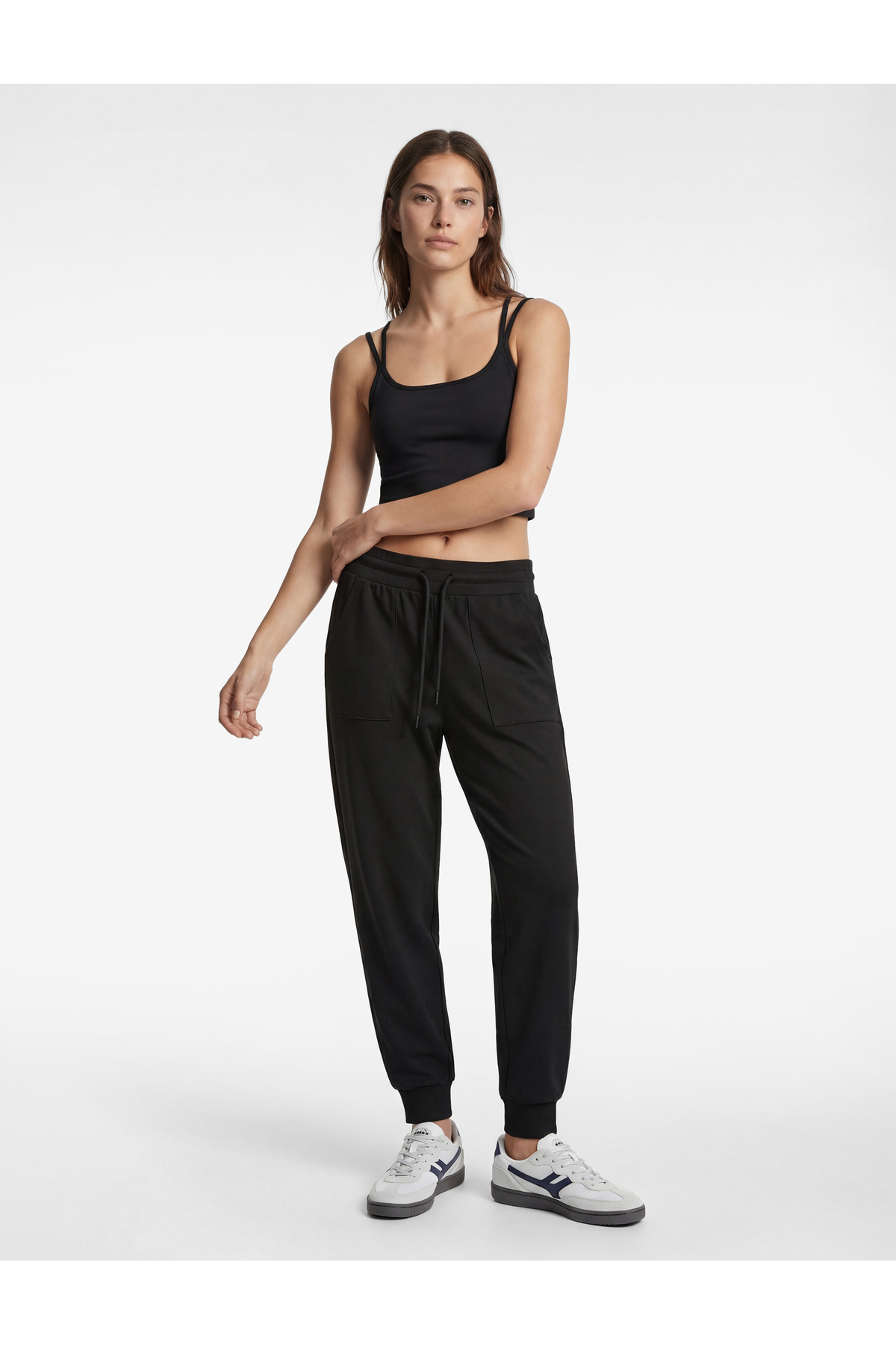 Koton  Yüksek Bel Bağcıklı Rahat Kalıp Cepli Spor Jogger Eşofman Altı - Görsel 2