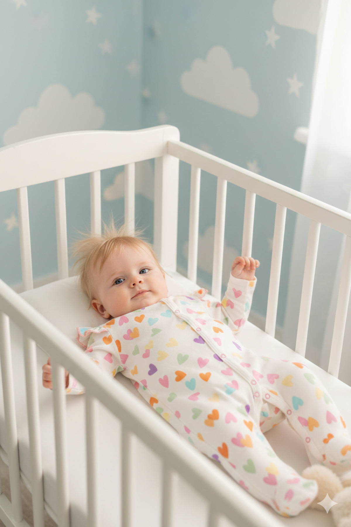 Miniday Baby Bebek Baskılı Tulum Şapkalı Kalpli Yeni doğan %Pamuklu Hastane çıkışı Uyku Tulumu Çıtçıtlı Basıc 16 fotoğrafı 3 (önizleme)