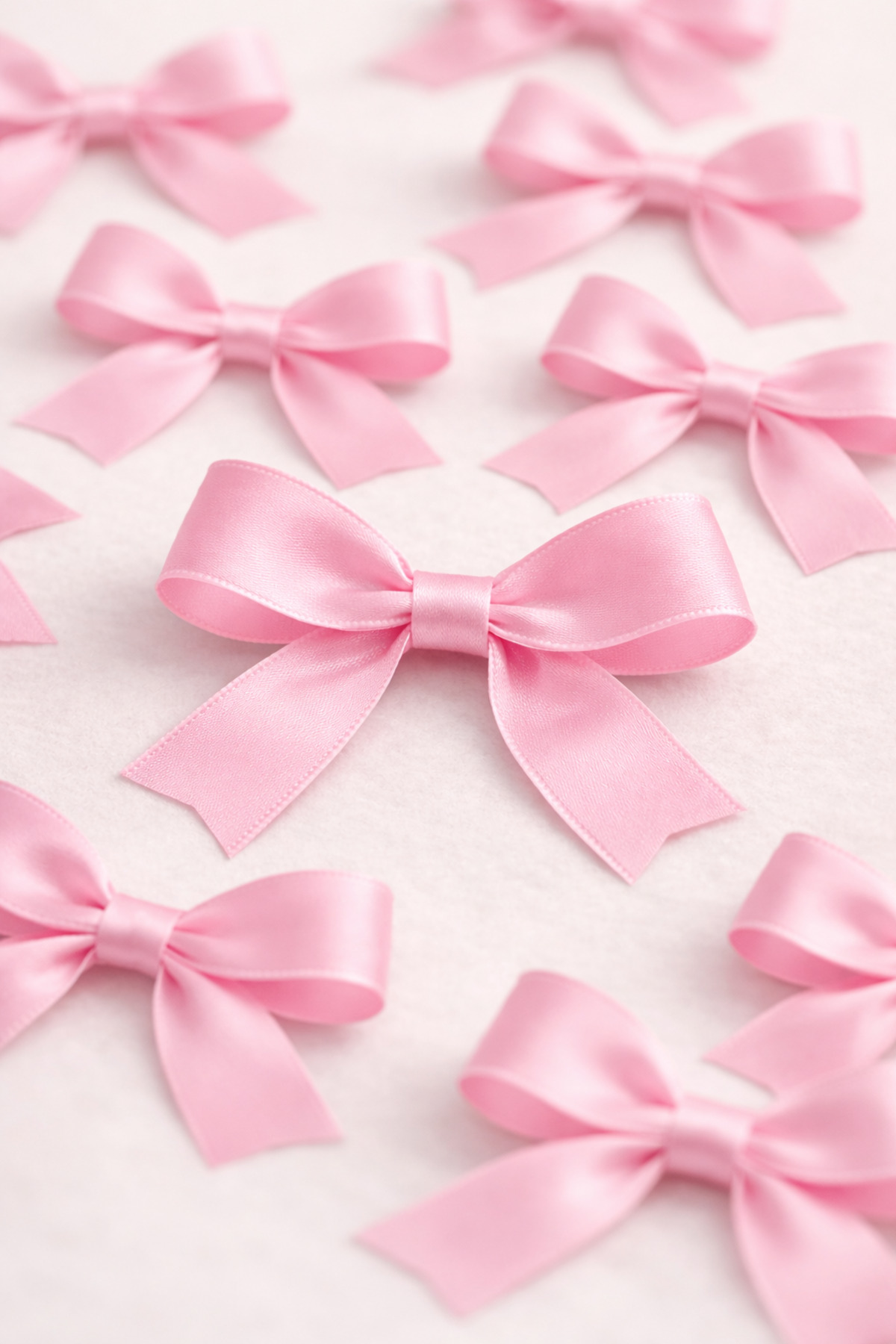 edalle 50 Adet Pembe Saten Hazır Fiyonk Küçük 10mm El Yapımı fotoğrafı 3 (önizleme)