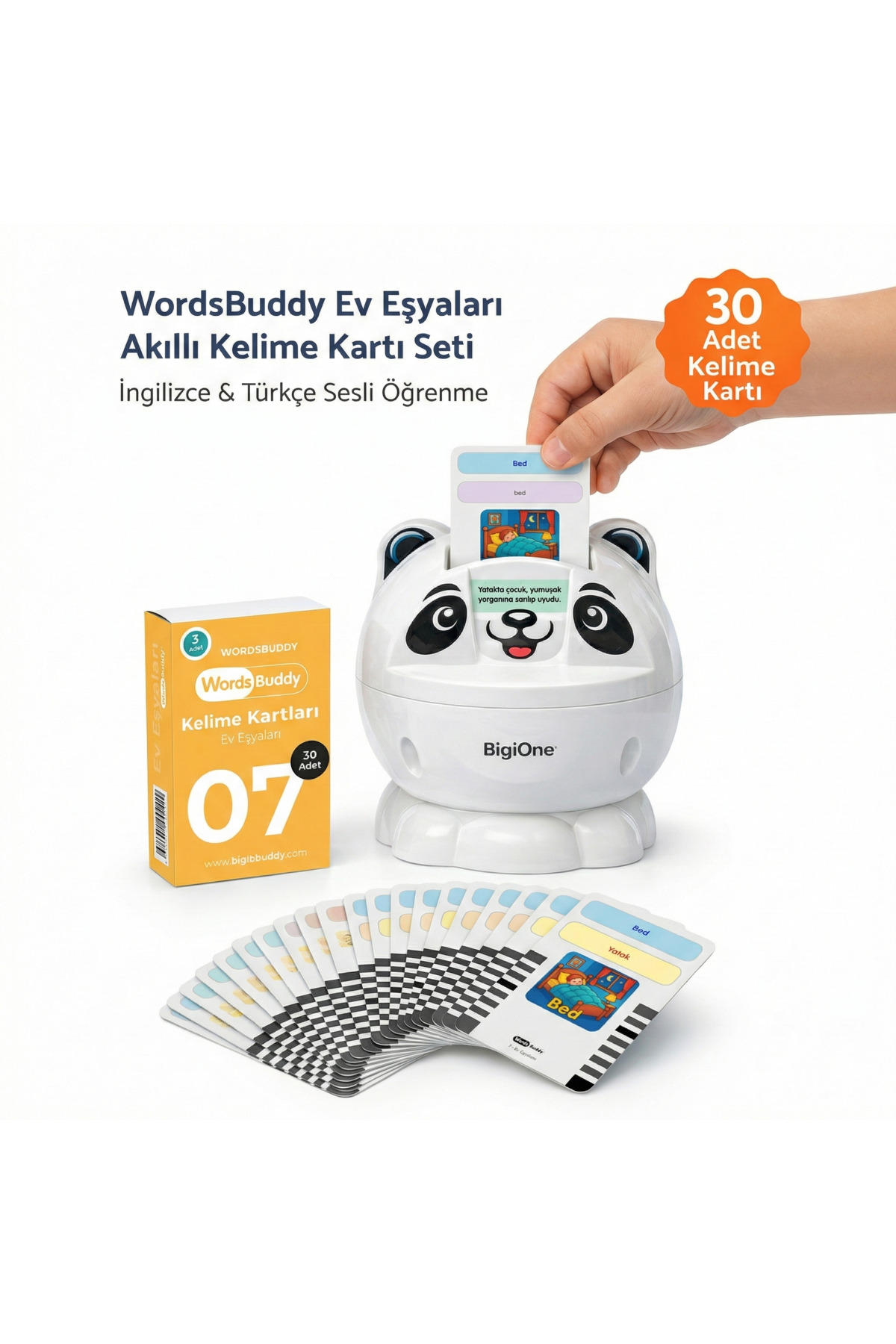 Bigibuddy İngilizce Türkçe Eğitici Sesli Kelime Kartı WordsBuddy Ev Eşyaları 07 (BigiOne İle Çalışır) fotoğrafı 2 (önizleme)