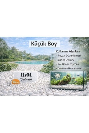 rrm tedarik Beyaz Dolomit Taş 5 Kg 1-2 Cm Dere Çakıl Taşı Saksı Taşı Akvaryum...