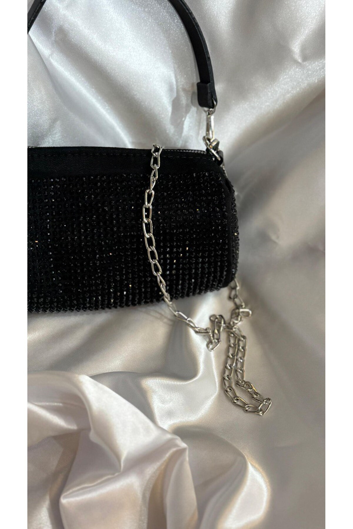 LOVELYSTORE Taşlı Kadın Abiye Çanta Kısa ve Uzun Askılı görsel 4