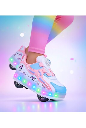 RGV PATENLİ IŞIKLI SPOR AYAKKABISI 4 TEKERLEKLİ PATEN