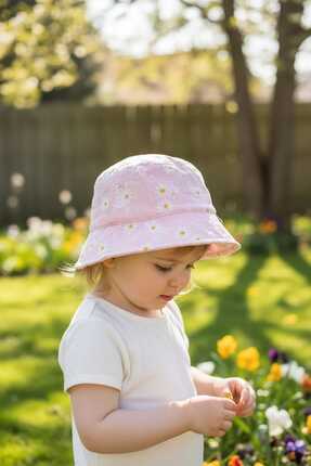 Aware Time Kitti 1-3 Yaş Kız Bebek&çocuk Yazlık Fötr Şapka