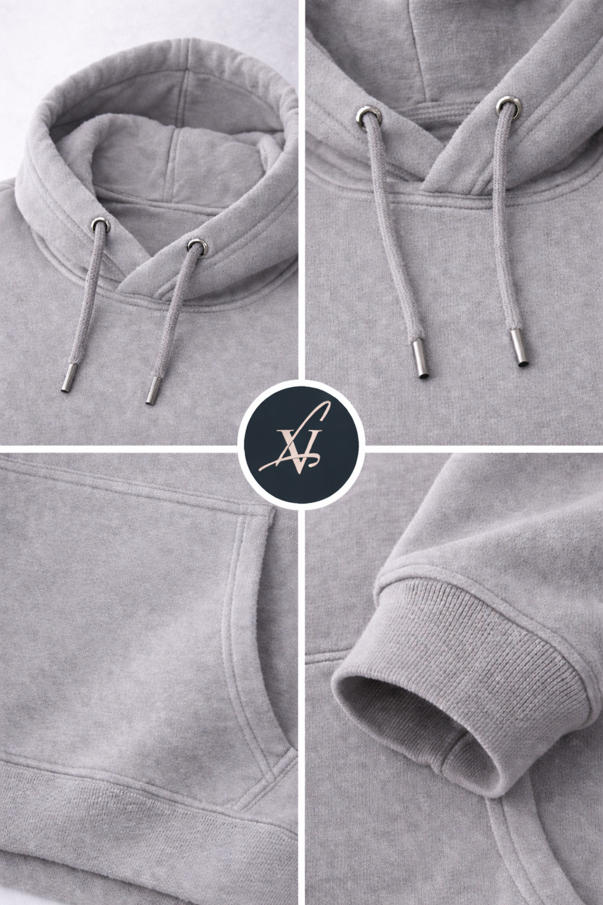 LORVANIY  Star 3 IPlik Baskılı Oversize Kapüşonlu Hoodie Unisex 3 İplik Şardonlu Pamuklu - Görsel 6