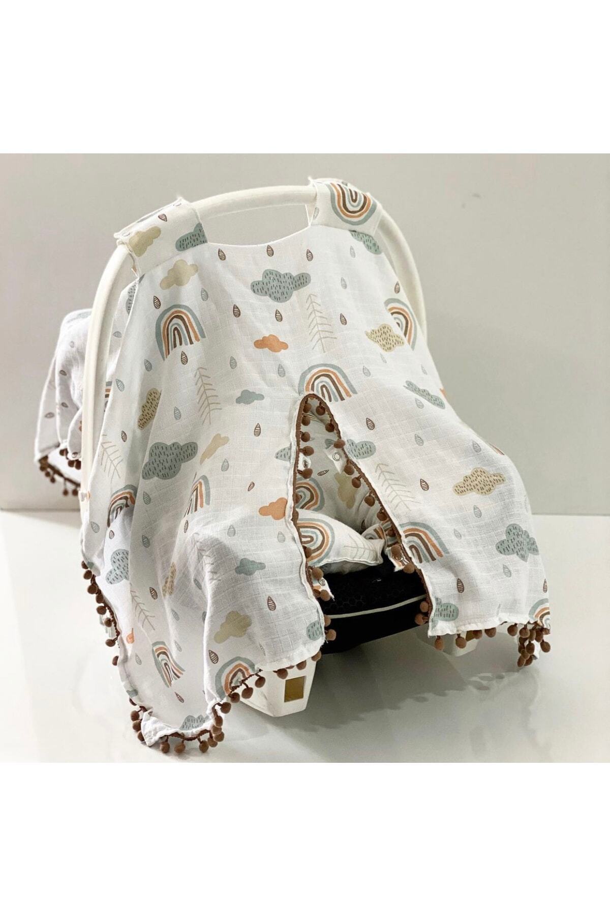 Babycitytr Pamuk Müslin Puset Örtüsü Ve Anakucağı Minderi fotoğrafı 2 (önizleme)