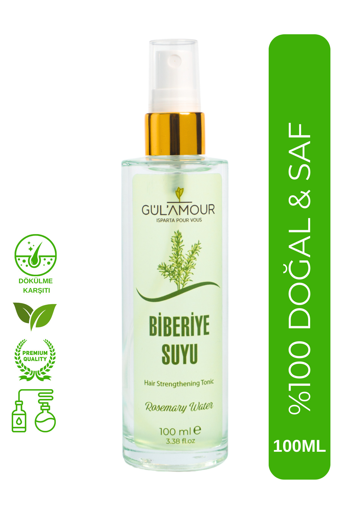 تونیک آب رزماری ۱۰۰٪ طبیعی برای مو و پوست ۱۰۰ میلیلیتر — rosemary100ml