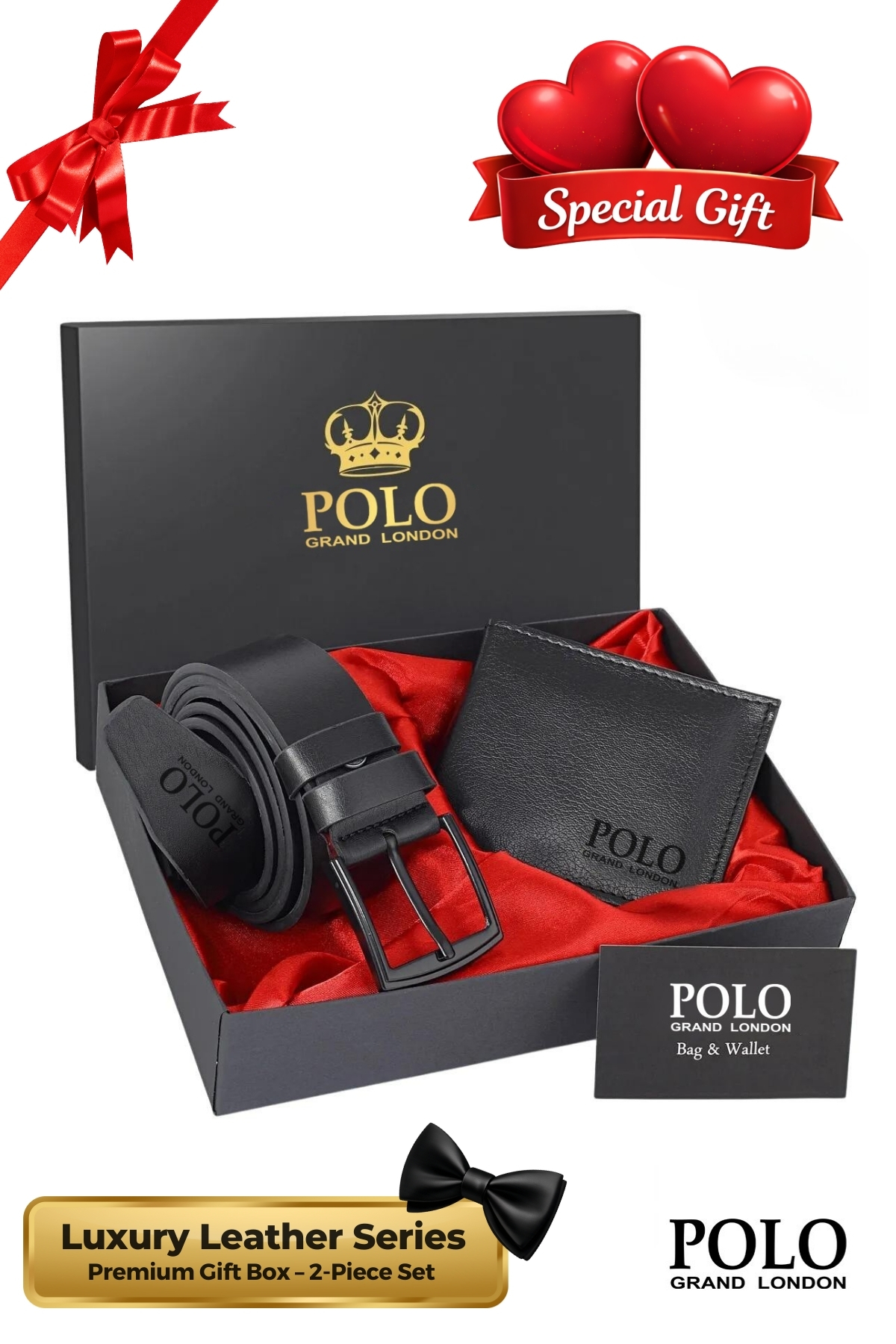 POLOGRAND London Eredeti férfi különleges ajándékdobozos szett, 2 darabos lux...