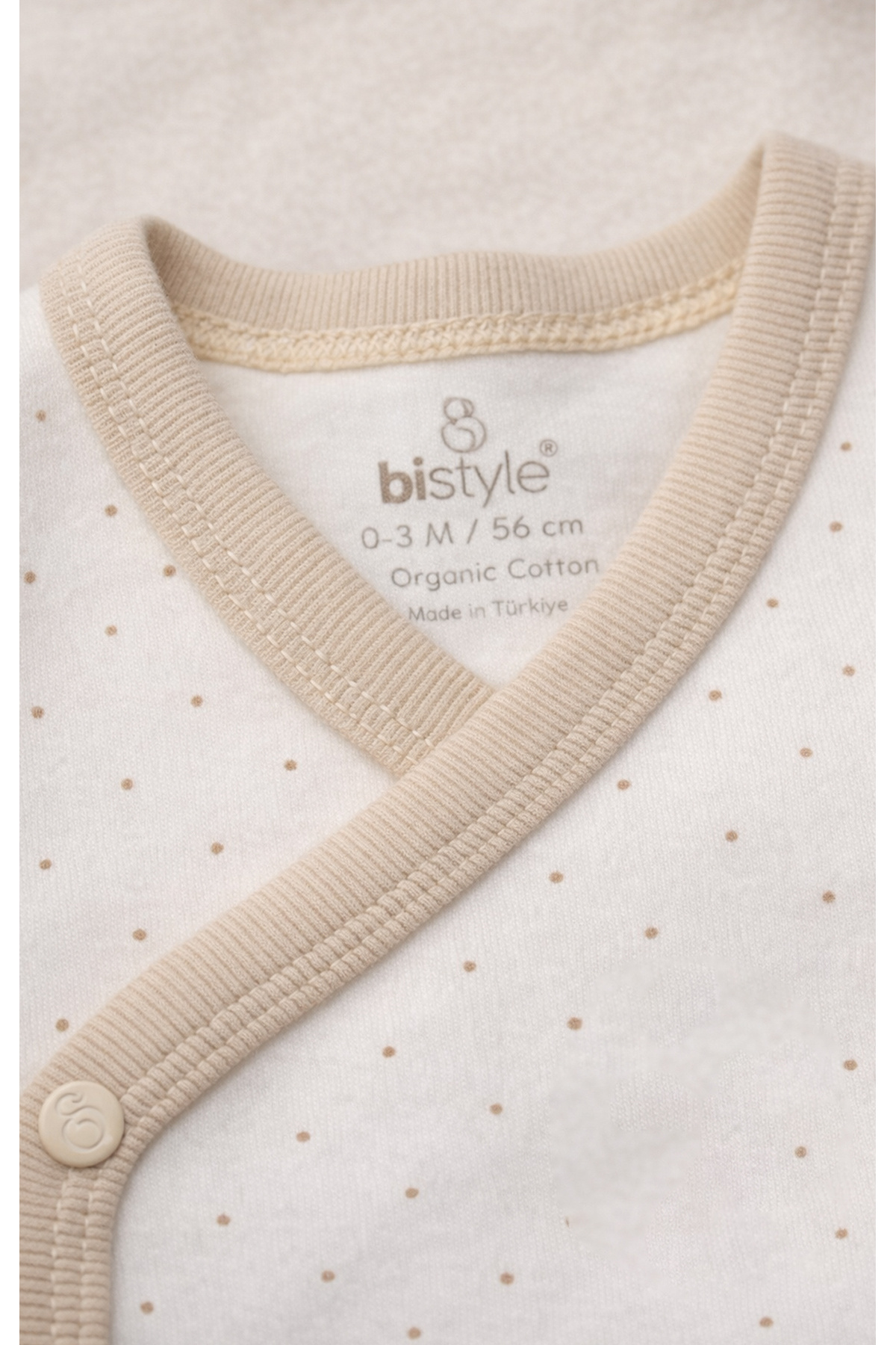 Bistyle %100 Organik Pamuk Kruvaze Body Kısa Kollu Yenidoğan / So Bear Kız Erkek Unisex Bebek fotoğrafı 3 (önizleme)