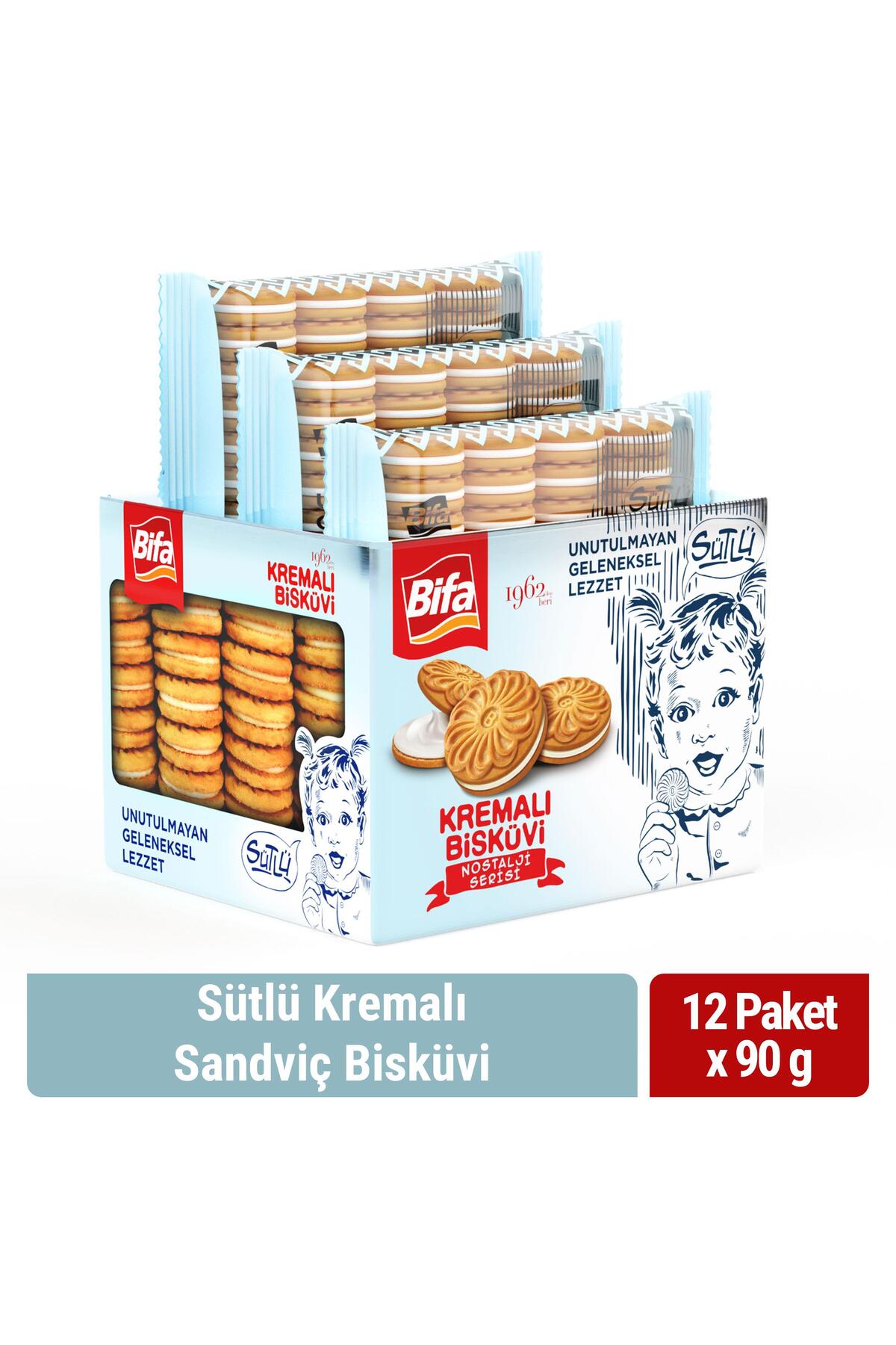Bifa Nostalji Sütlü Kremalı Sandviç Bisküvi 1080 gr