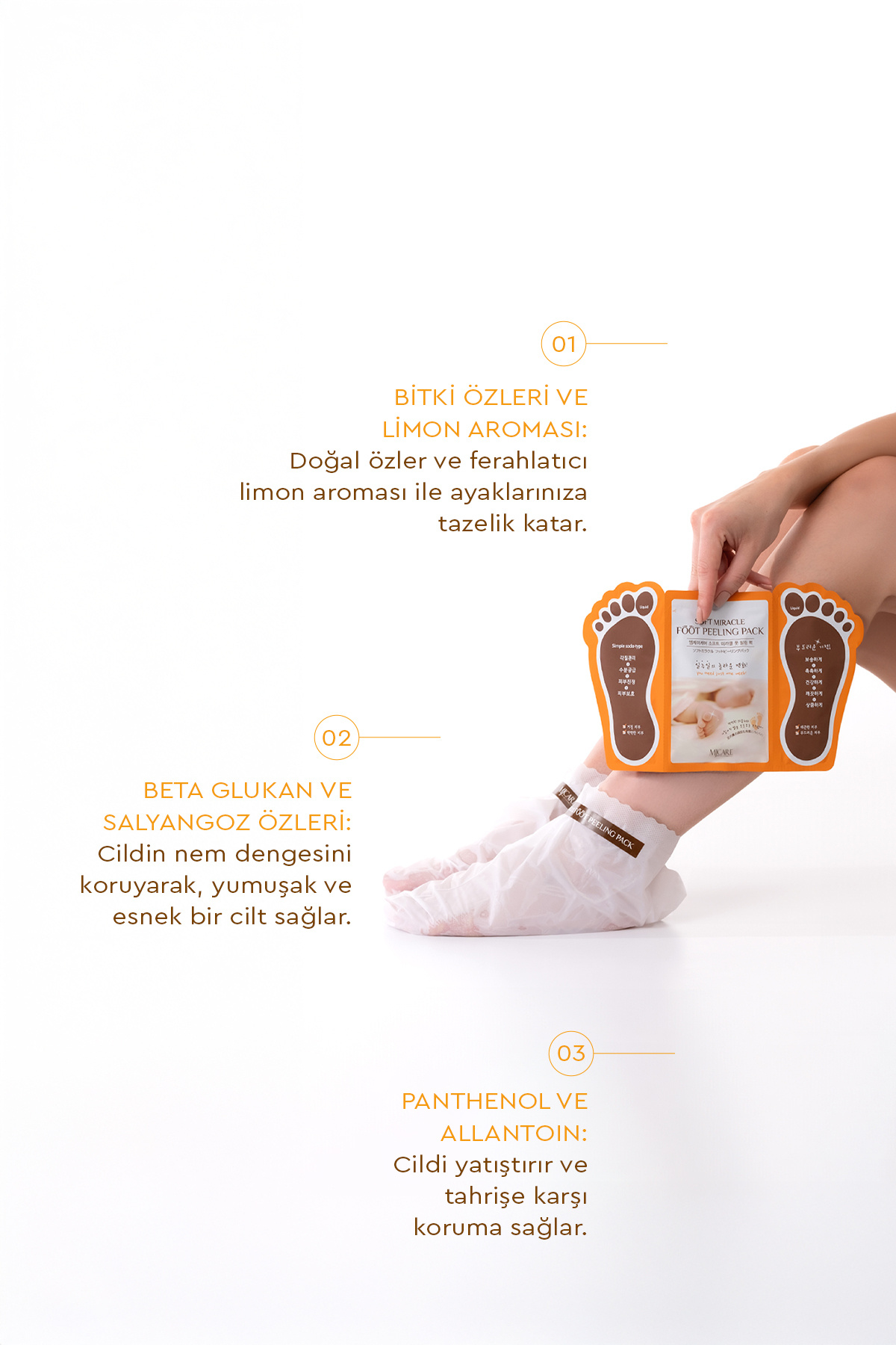 Miracle Foot Peeling Pack - Mjcare Çorap Tipi Ayak Peeling Maskesi — 1518070 — تصویر 3 از 7