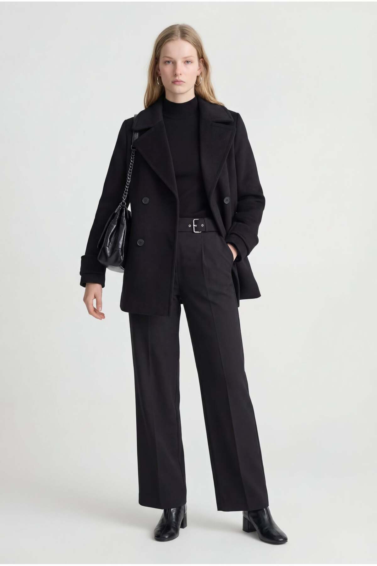 PAULMARK  Kadın Kısa Kaşe Kaban