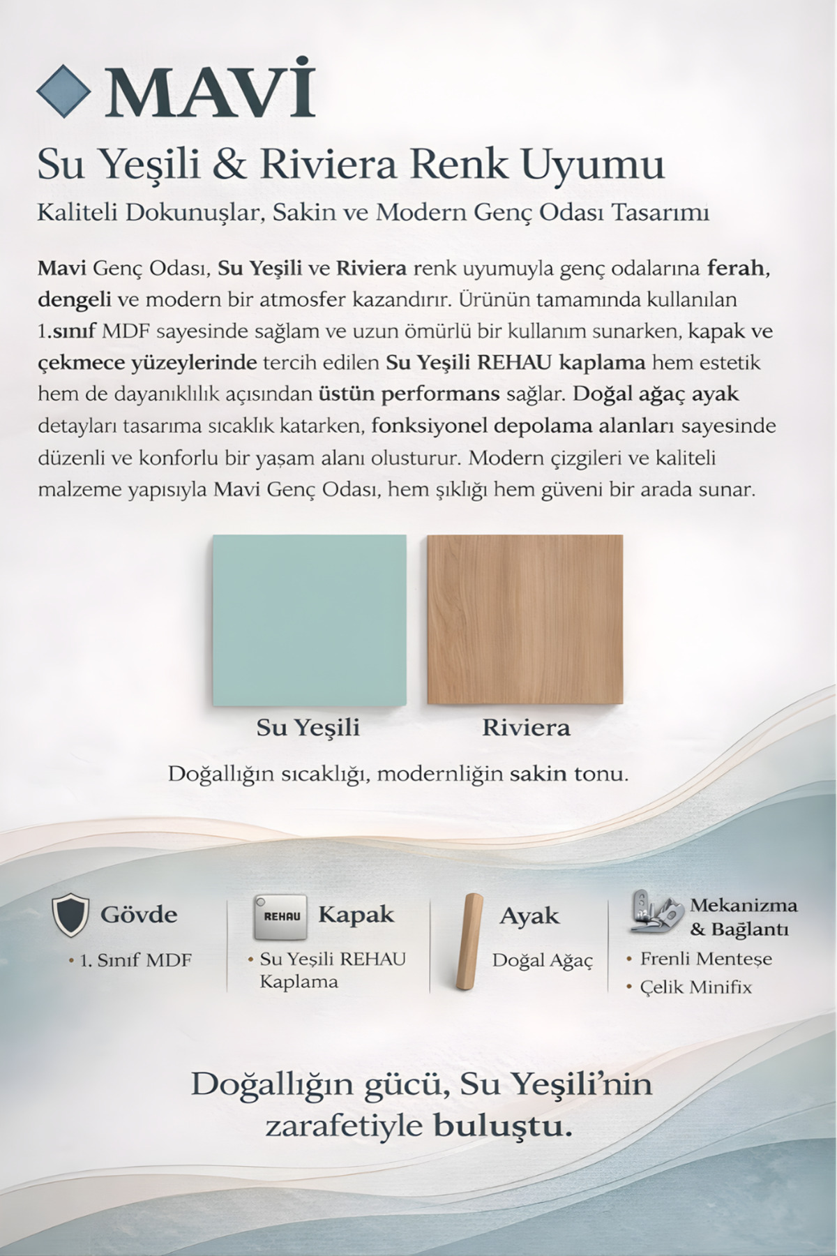 arionkids Mavi Dolap 2 Kapaklı-Çekmeceli | %100 MDF | REHAU Kaplama Kapaklar | Çekmeceli | Ağaç Ayaklar fotoğrafı 4 (önizleme)