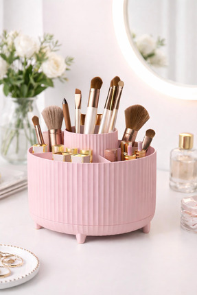 Blackstar 360 Derece Dönebilen 5 Bölmeli Makyaj Fırçası Organizeri-Makyaj Org...