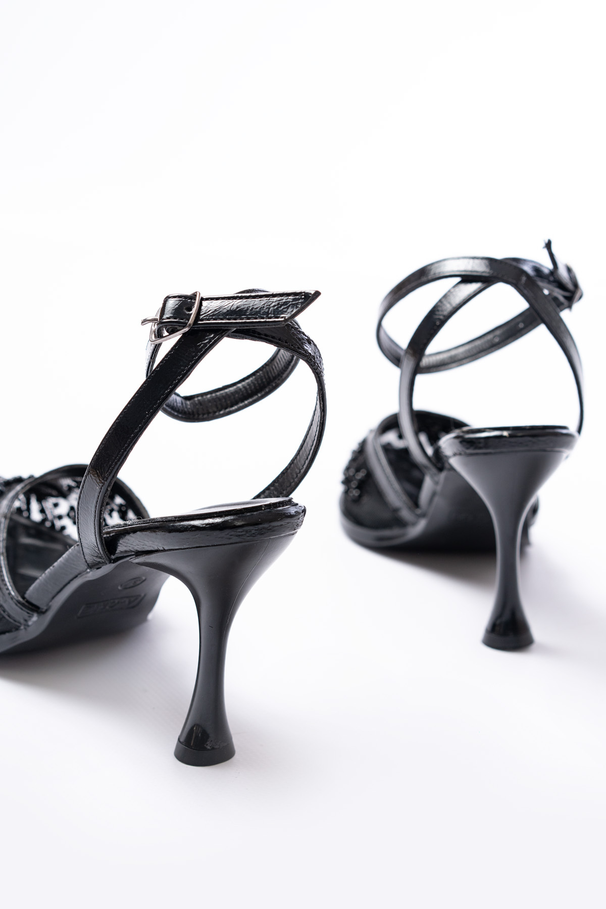 ACMZ SHOES  bridal fileli el işçiliği boncuk ve nakış ayakkabı bir numara büyük alın - Görsel 8