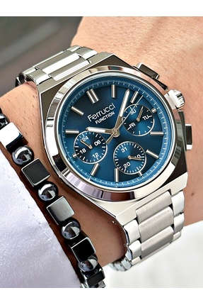 Ferrucci Erkek Kol Saati 3 Atm Su varlığılık 2 Yıl Garantili Lacivert Kadran ...