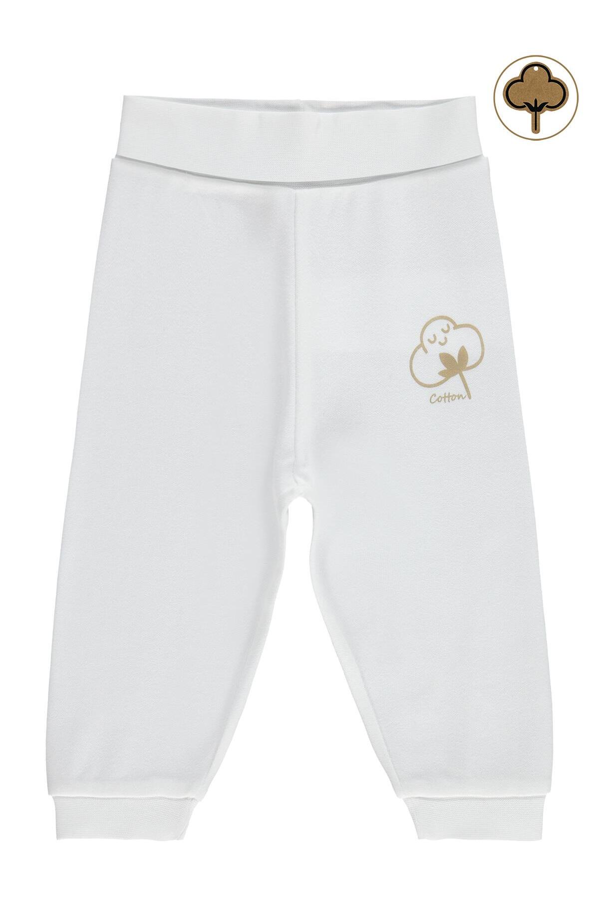 Civil Baby Organik Pamuklu 1-12 Ay Patiksiz Tek Alt Bebe - Ekru 9-12 Ay fotoğrafı 4 (önizleme)