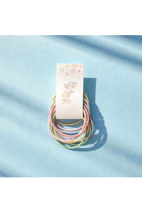 Nills Baby & Kids Renkli Örgü Lastikli Saç Tokası Seti – 10’lu