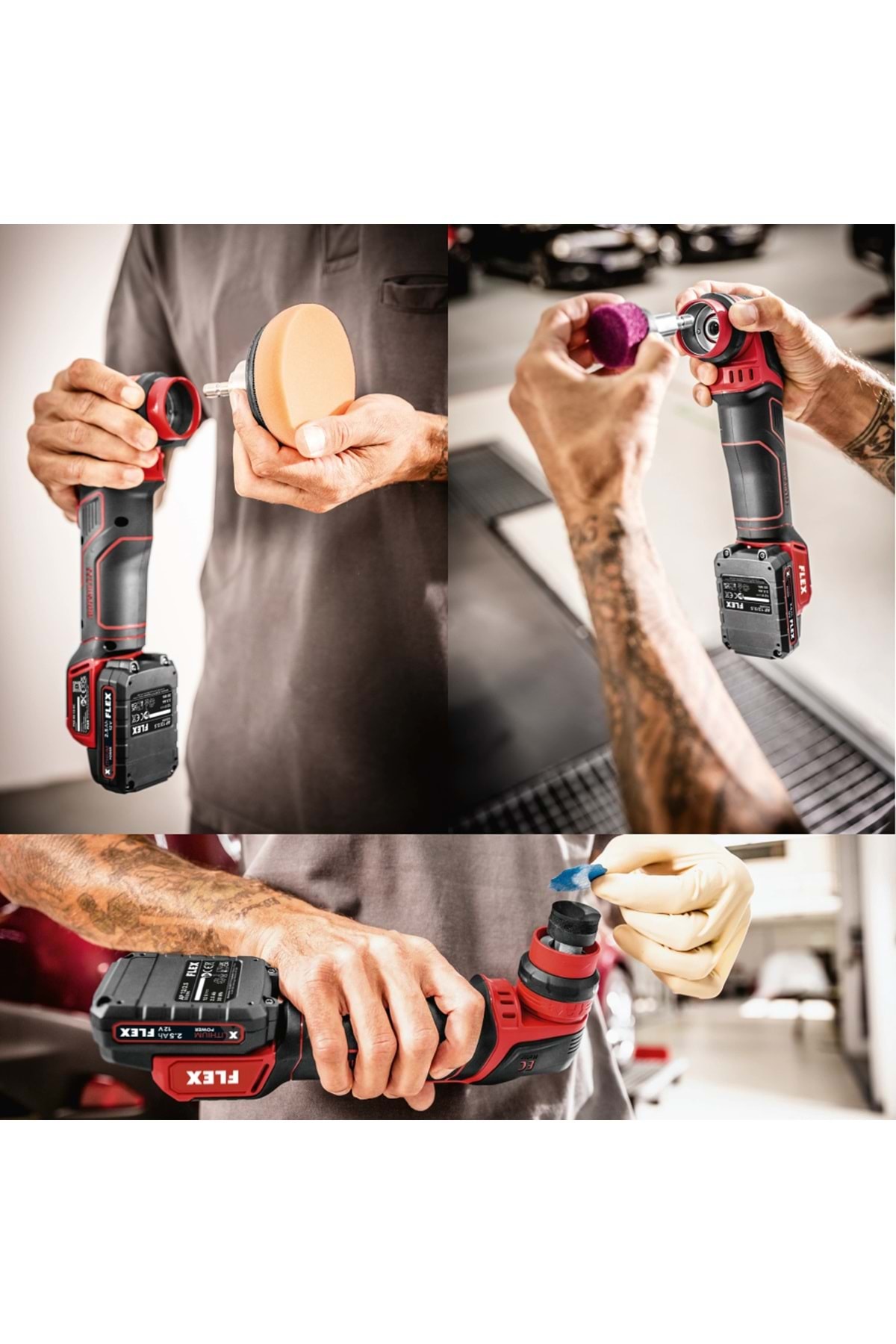 Flex PXE 80 12V-EC Set Rotary/Orbital Akülü Nano Polisaj Makinesi