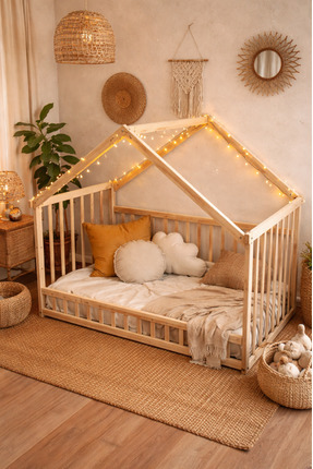 BebeK on For Bebekonfor Remila Montessori Anne Yanı Beşik 120x60 cm Doğal Kay...