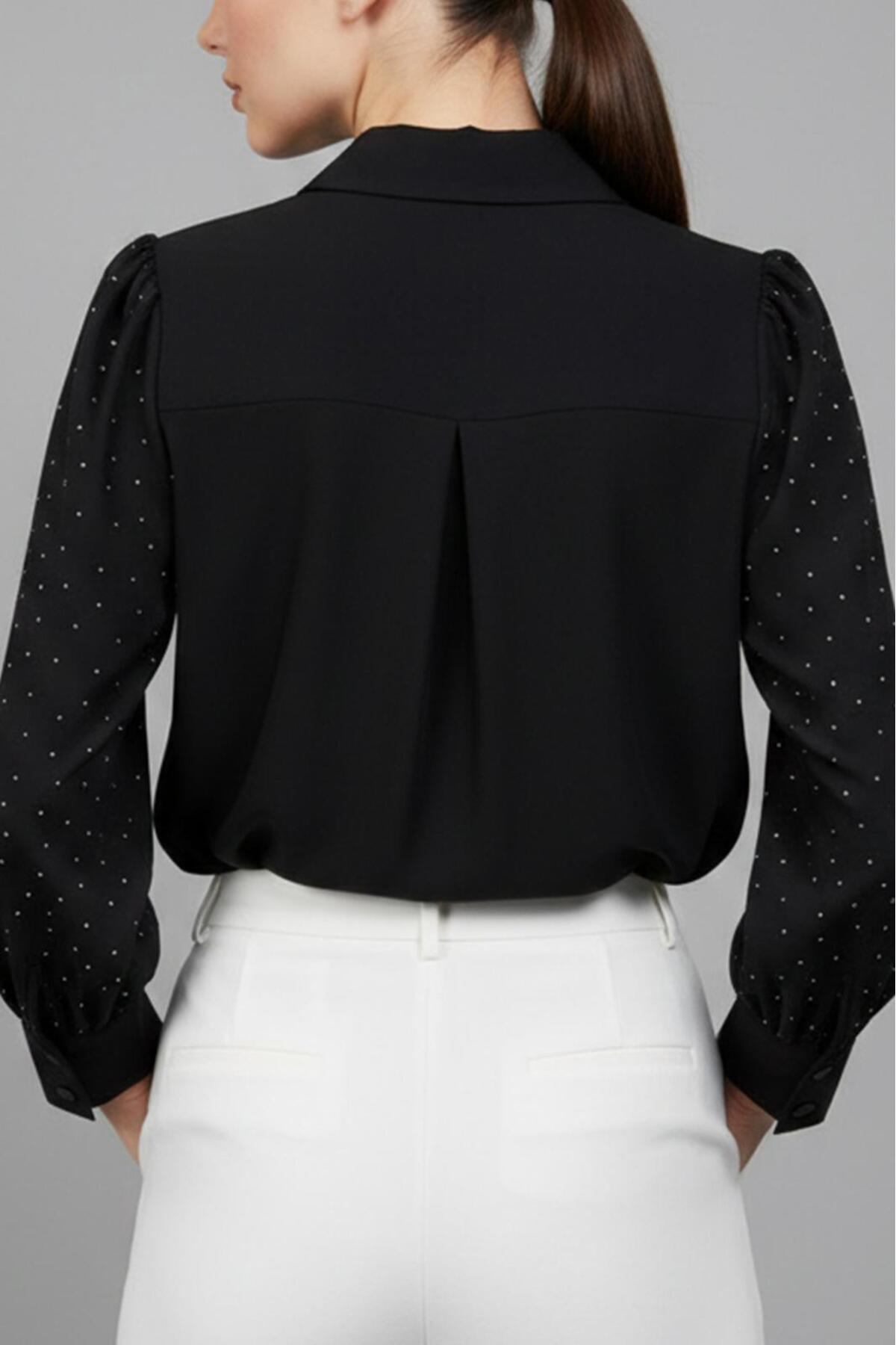 EMMAS CLOTHİNG  Kadın Taş Bakılı Gömlek - Görsel 4